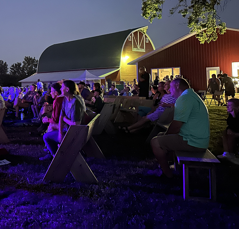 Concert audience at 21 Roots Farm